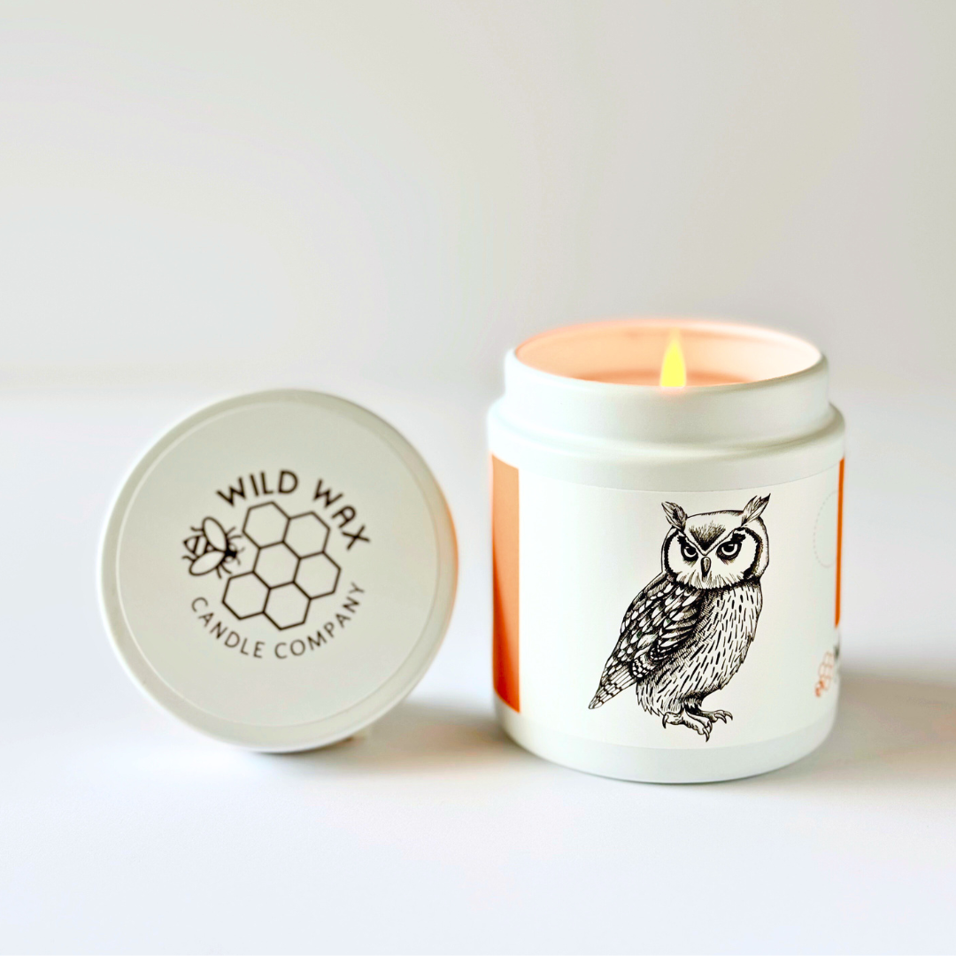 Wild Wax Candle Company Owl Candle